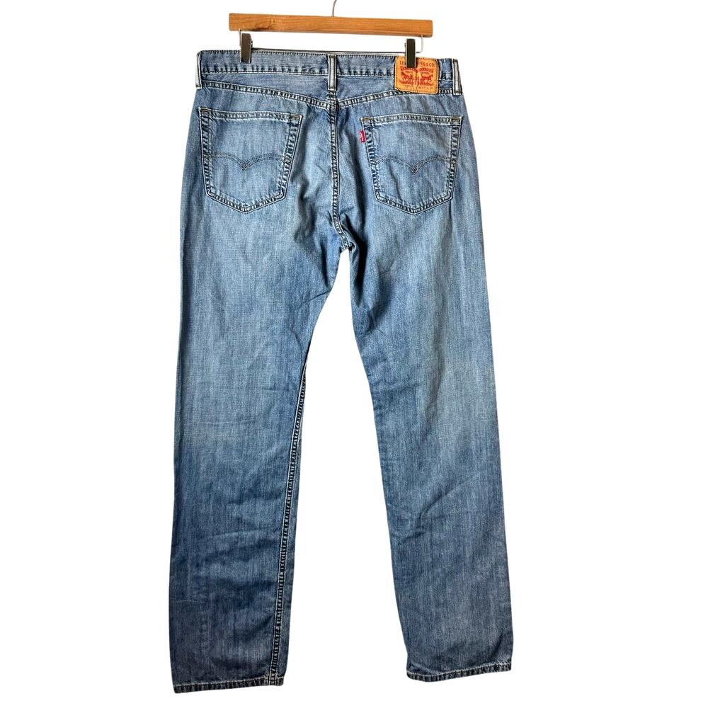 Levi’s 505 Jeans Mens 36 Straight Leg Tall Denim Fade Wash Biker Retro Hippie